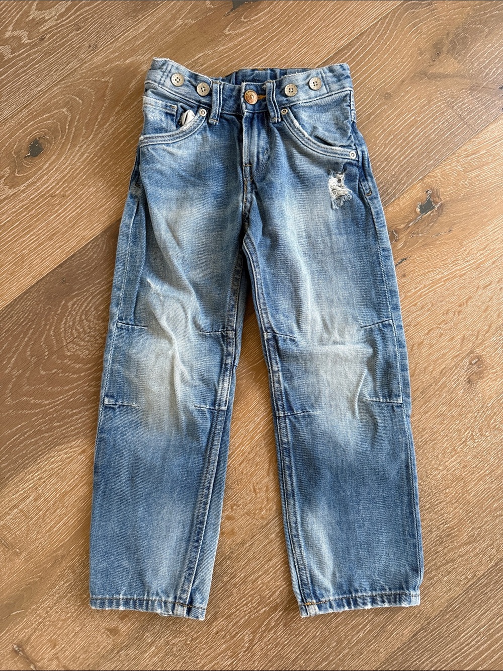 H&M Kids Distressed Light Wash Blue Jeans